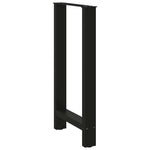 ZNTS Coffee Table Legs Black 2 pcs 50x cm Steel 4013328