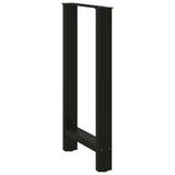 Bar Table Legs Black 2 pcs 50x cm Steel 4013328