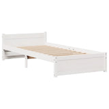 Bed Frame with Headboard without Mattress White 100x200 cm 3306759