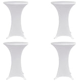 Standing Table Cover Ø70 cm White Stretch 4 pcs 279069
