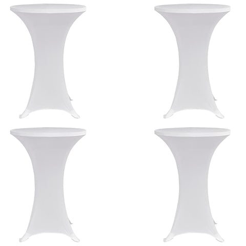 Standing Table Cover Ø70 cm White Stretch 4 pcs 279069