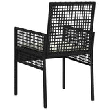 Garden Chair 2 pcs Black 55 x 53 x 85 cm Poly Rattan 42003445