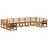 Outdoor Sofa Set 10 pcs Natural Solid Acacia Wood 3385570