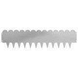 Lawn Edging 20 pcs 103 x 25 cm Steel Silver 8008709