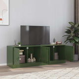 TV Cabinets 2 pcs Olive Green 67x39x44 cm Steel 841640