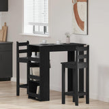 Bar Table with Storage Rack Black Oak 102x50x103.5 cm 862079