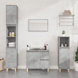 ZNTS 3 Piece Bathroom Cabinet Set Concrete Grey Engineered Wood 3185539