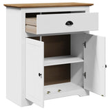 Hallway Cabinet BODO White and Brown 80x35x90 cm 4016867