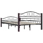 ZNTS Bed Frame without Mattress Black Metal 120x200 cm 285292