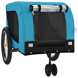 Pet Bike Trailer Blue and Black Oxford Fabric and Iron 94030