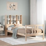 Bookcase Bed without Mattress 90x190cm Single Solid Wood Pine 3322301