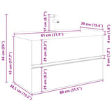 Sink Cabinet with Built-in Basin and Faucet Old Wood 3328933