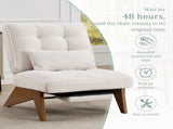 GOMYWAY Accent Chair with Integrated Foldable Ottoman Adjustable Backrest,Stripe Living Room Chair W2678P478610
