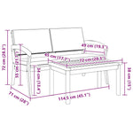 Bistro Set with Cushion 2 pcs Brown Solid Acacia wood 4106468