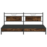 Metal Bed Frame without Mattress Smoked Oak 193x201 cm 3325107
