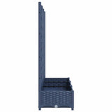 Garden Planter with Trellis Blue Grey 120x40x121.5 cm PP 318252