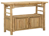 Console Table with Shelf Natural 80 x 35 x 75 cm Bamboo 42028059