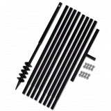 Ground Drill with Handle 80 mm with Extension Tube 9 m Steel 270540