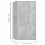 8 Piece TV Cabinet Set Concrete Grey Engineered Wood 3079089