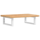 Basin Shelf Wall Mounted Steel and Solid Wood Oak 3302340