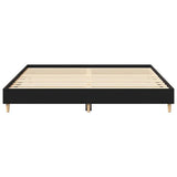 Bed Frame Black Oak 203 x 163 x 25 cm Engineered Wood 3329280