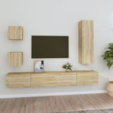 TV Cabinet Set Set of 5 Sonoma Oak Engineered Wood Large 3114448