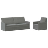 Sofa Set 2 pcs Dark Grey Velvet 3433217