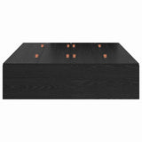 Storage Bed Frame Black Oak 120 x 190 cm Engineered Wood 3335422
