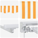 Manual Awning Frame with LEDs Yellow and White 3.5 x 2.5 m 3420593