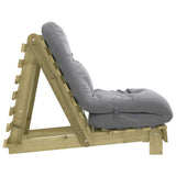 Futon Sofa Bed with Mattress 60x206x11 cm Impregnated Wood Pine 846750