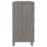 Sideboard HAMAR Light Grey 113x40x80 cm Solid Wood Pine 340451