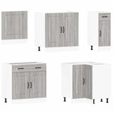 11 Piece Kitchen Cabinet Set "Kalmar" Grey Sonoma Engineered Wood 3314917
