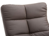 Recliner Armchair, Swivel Reclining Chair With Ottoman, Swivel Faux Leather Chair with Wooden Base T3398P328110
