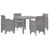 Garden Dining Set 5 pcs Light Grey Polypropylene 3378549