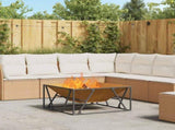 Fire Pit Brown 80 x 80 x 40 cm Weathering Steel 858995