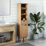 Bathroom Cabinet OTTA 35x30x159 cm Solid Wood Pine 4013459