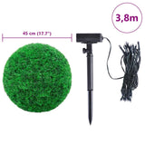 Artificial Boxwood Balls with LED Lights 2 pcs Green 45 cm 3335908