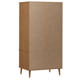 Wardrobe MOLDE Brown 90x55x175 cm Solid Wood Pine 350522