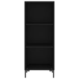 Highboard Black 34.5x34x180 cm Engineered Wood 3200322