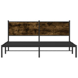 Metal Bed Frame without Mattress Smoked Oak 160x200 cm 4007670