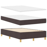 Box Spring Bed with Headboard Dark brown 120 x 200 cm Fabric 3339689