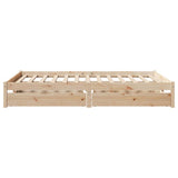 Bed Frame without Mattress 140x190 cm Solid Wood Pine 3301428