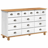 Chest of Drawer ASKIM White 79 x 40 x 133.5 cm Solid Pine Wood 4105429