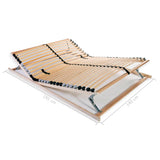 ZNTS Slatted Bed Base without Mattress with 28 Slats 7 Zones 140x200 cm 246460
