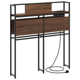 Storage Headboard with Shelf Brown oak 75 cm Engineered wood 859614