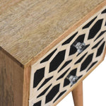 Mini Bone Inlay 2 Drawer Bedside IN1739