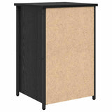 Bedside Cabinet Black Oak 40 x 36 x 60 cm Solid Reclaim Wood 871261