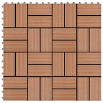 22 pcs Decking Tiles 30x30 cm 2 sqm WPC Brown 277806