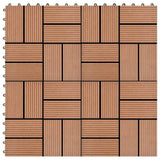 22 pcs Decking Tiles 30x30 cm 2 sqm WPC Brown 277806