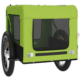 Pet Bike Trailer Green and Black Oxford Fabric and Iron 93920
